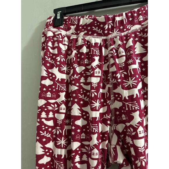 Pact‎ Red and white organic cotton PJ bottoms size Med - Picture 2 of 4